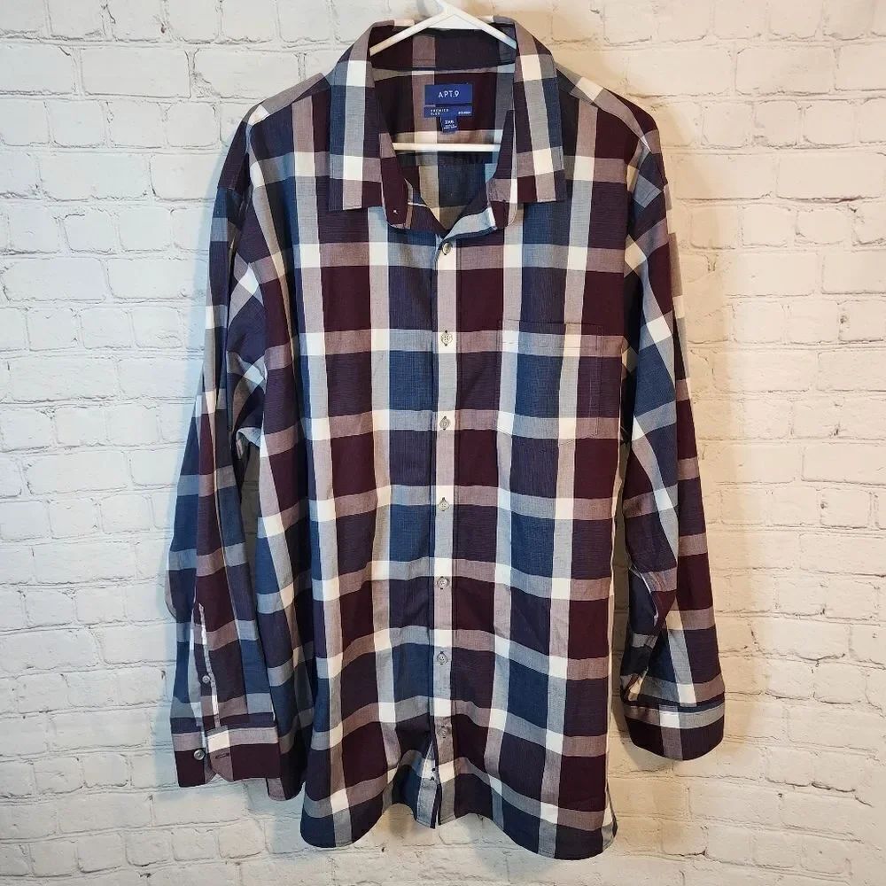 Men's Apt. 9 "Premier Flex" longsleeve button-down shirt, size 3XL